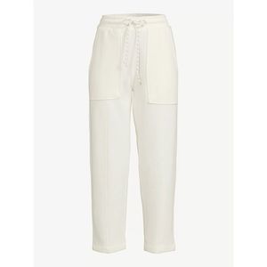 Free Assembly NWT Women's Patch Pocket Sweatpants Size Large Cream